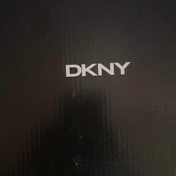 NWT DKNY Allie Stretch black with pink & yellow youth size 6; women’s size 8 - Picture 2 of 8